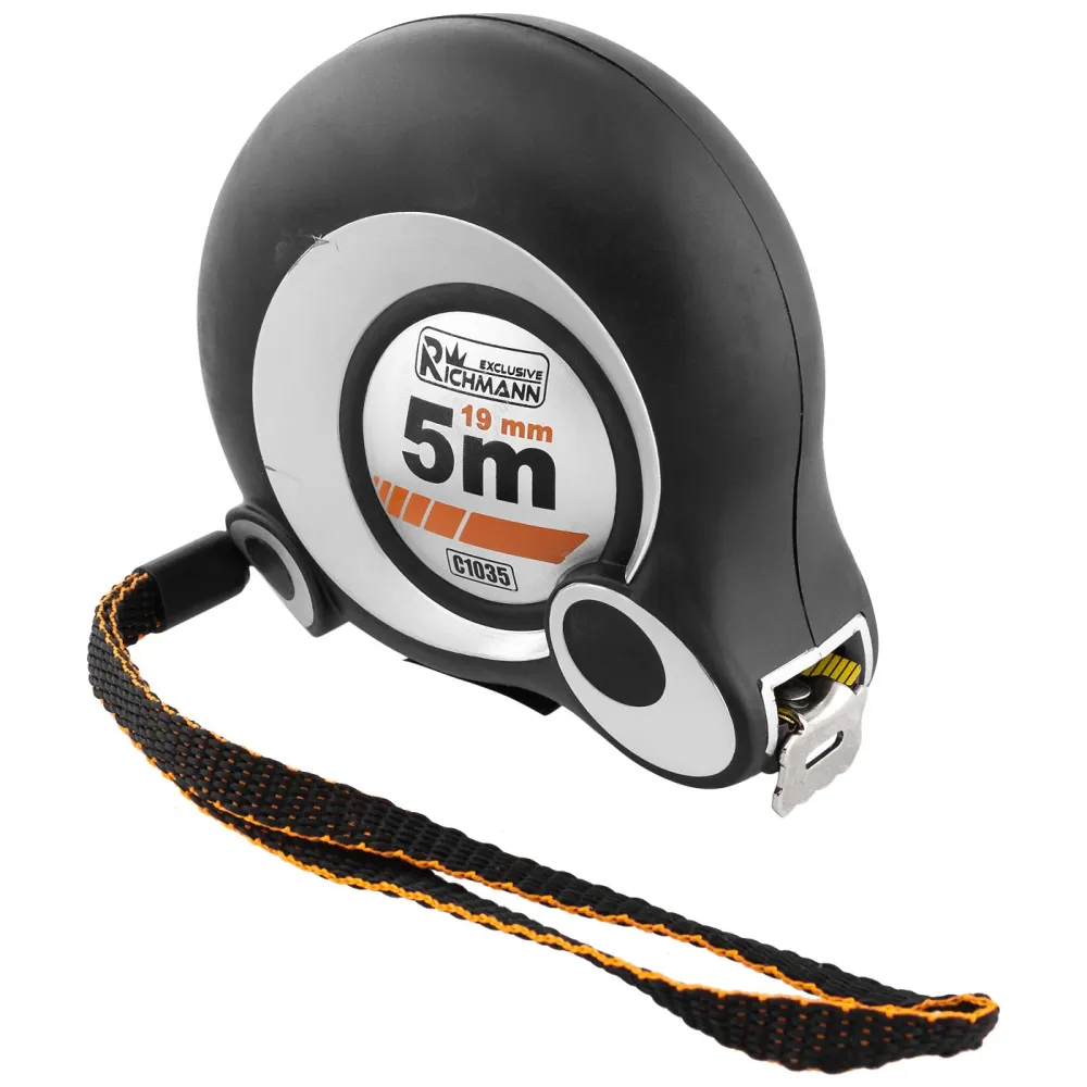 Miara ergonomiczna zwijana 5 m/19 mm nylon | C1035