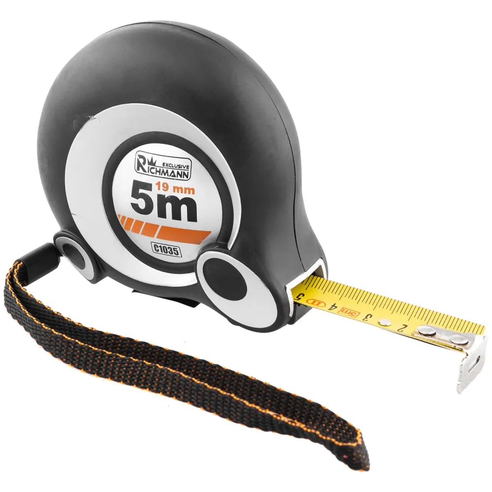 Miara ergonomiczna zwijana 5 m/19 mm nylon | C1035