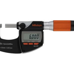 Mikrometr zewnętrzny cyfrowy Mitutoyo QuantuMike 293-140-40 0-25 mm rozdzielczość 0,001 mm IP65 wyjście dwukierunkowe