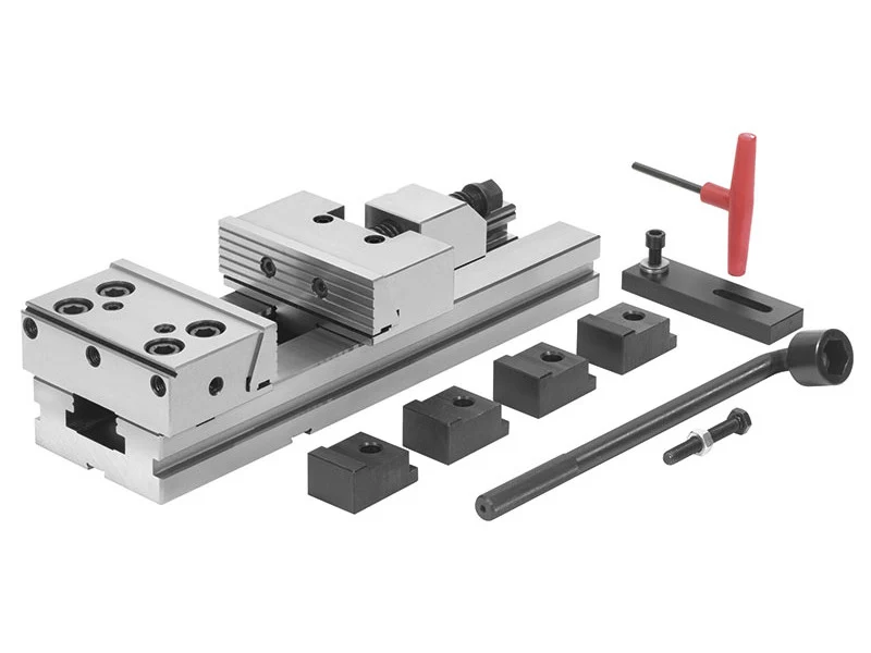 Imadło precyzyjne Fervi M028/100/100 szlifowane ze szczękami 100 mm, rozstaw 100 mm