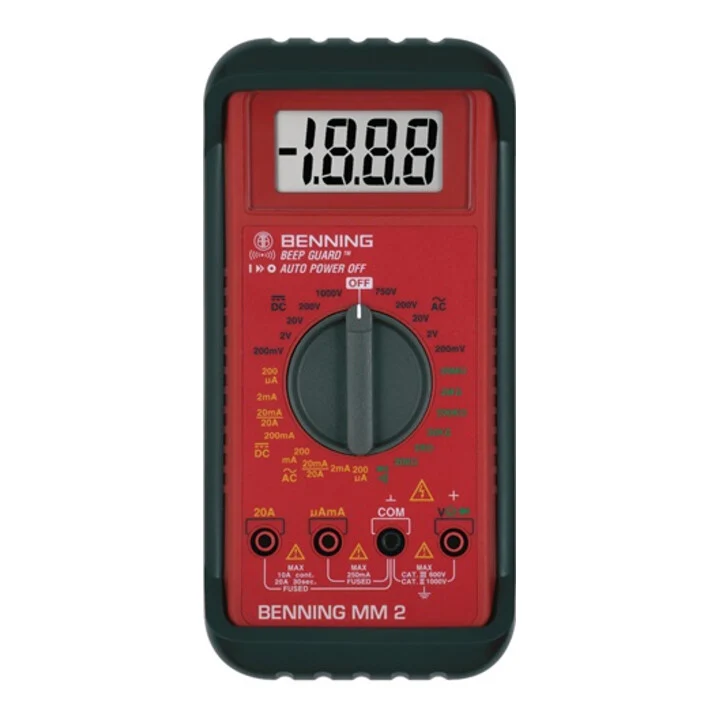Multimetr BENNING MM 2 0,1 mV-750 V AC, 0,1 mV-1000 V DC ( 4000828865 )