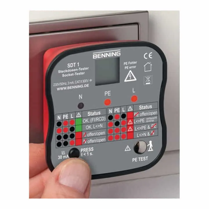 BENNING SDT 1 tester gniazd do testowania gniazd ze stykiem uziemiającym ( 4000828811 )