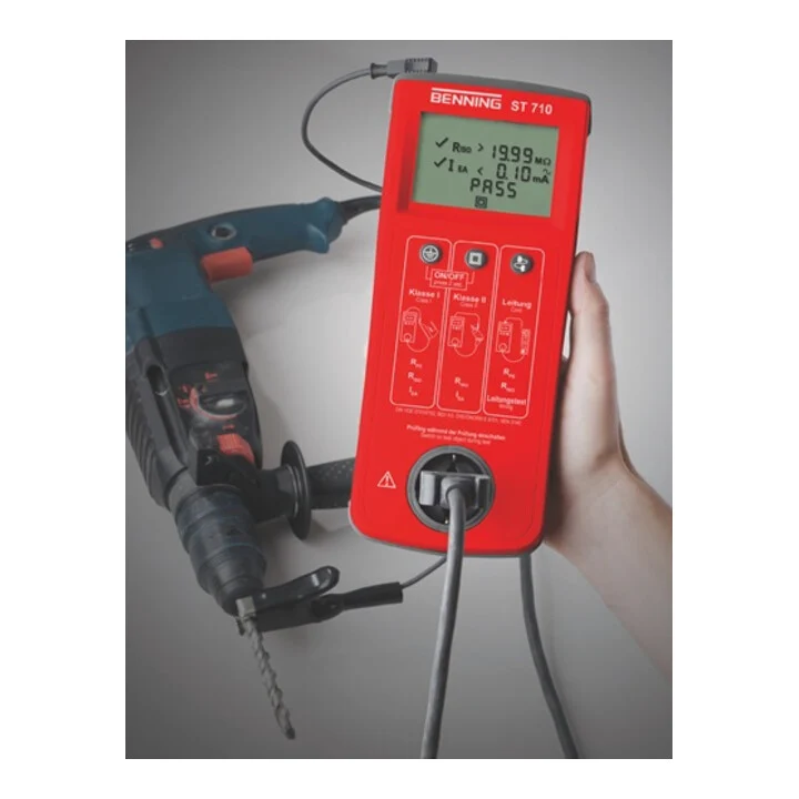 Tester urządzeń BENNING ST 710 2500 próbki testowe / z testerem / przewodem testowym (4000828883)