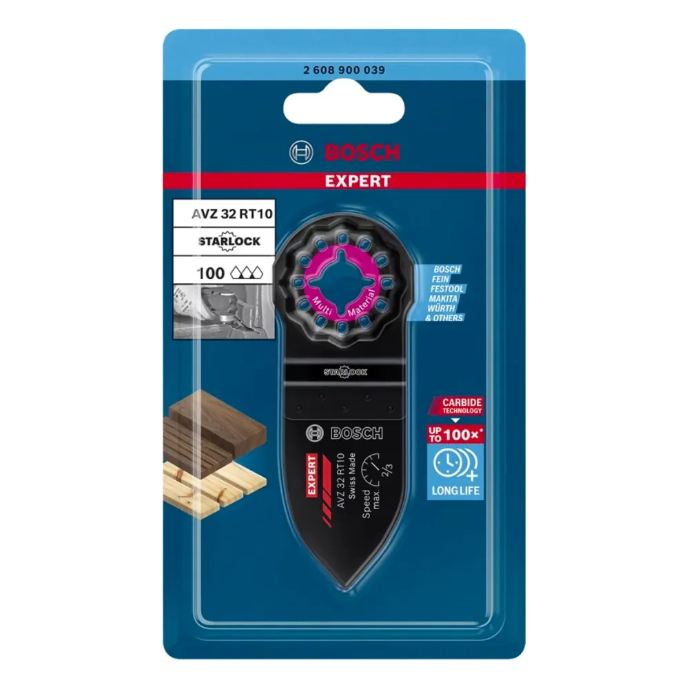 Bosch Expert AVZ 32 RT10 Palec szlifierski Starlock 32 x 50 mm ( 2608900039 ) Technologia węglikowa do narzędzi wielofunkc...