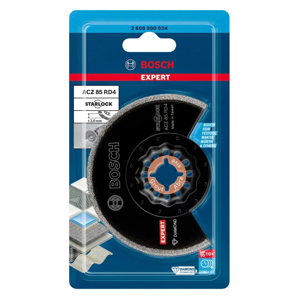 Bosch EXPERT ACZ 85 RD4 diamentowa tarcza segmentowa Starlock 85 mm 10 szt. ( 2608900035 ) do płytek - następca 2608664482...