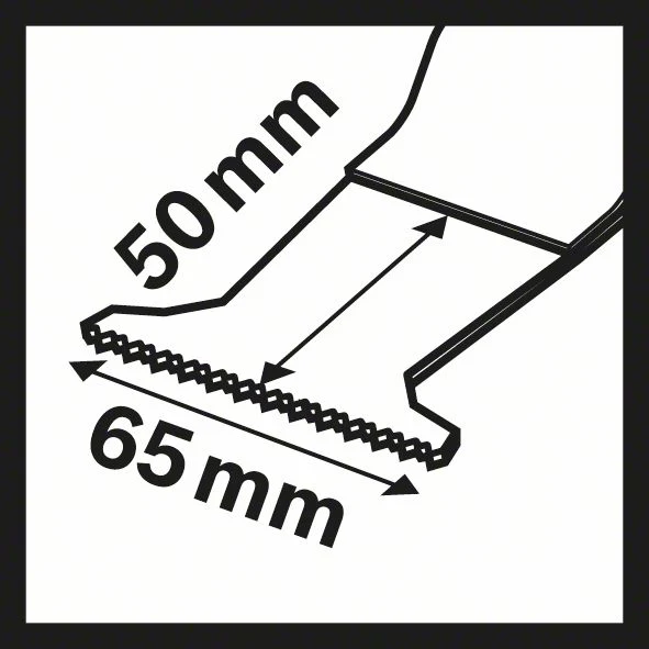 BOSCH Brzeszczot do cięcia wgłębnego PAII 65 APB Szerokość 65 mm Głębokość wgłębiania 50 mm ( 4000907746 )