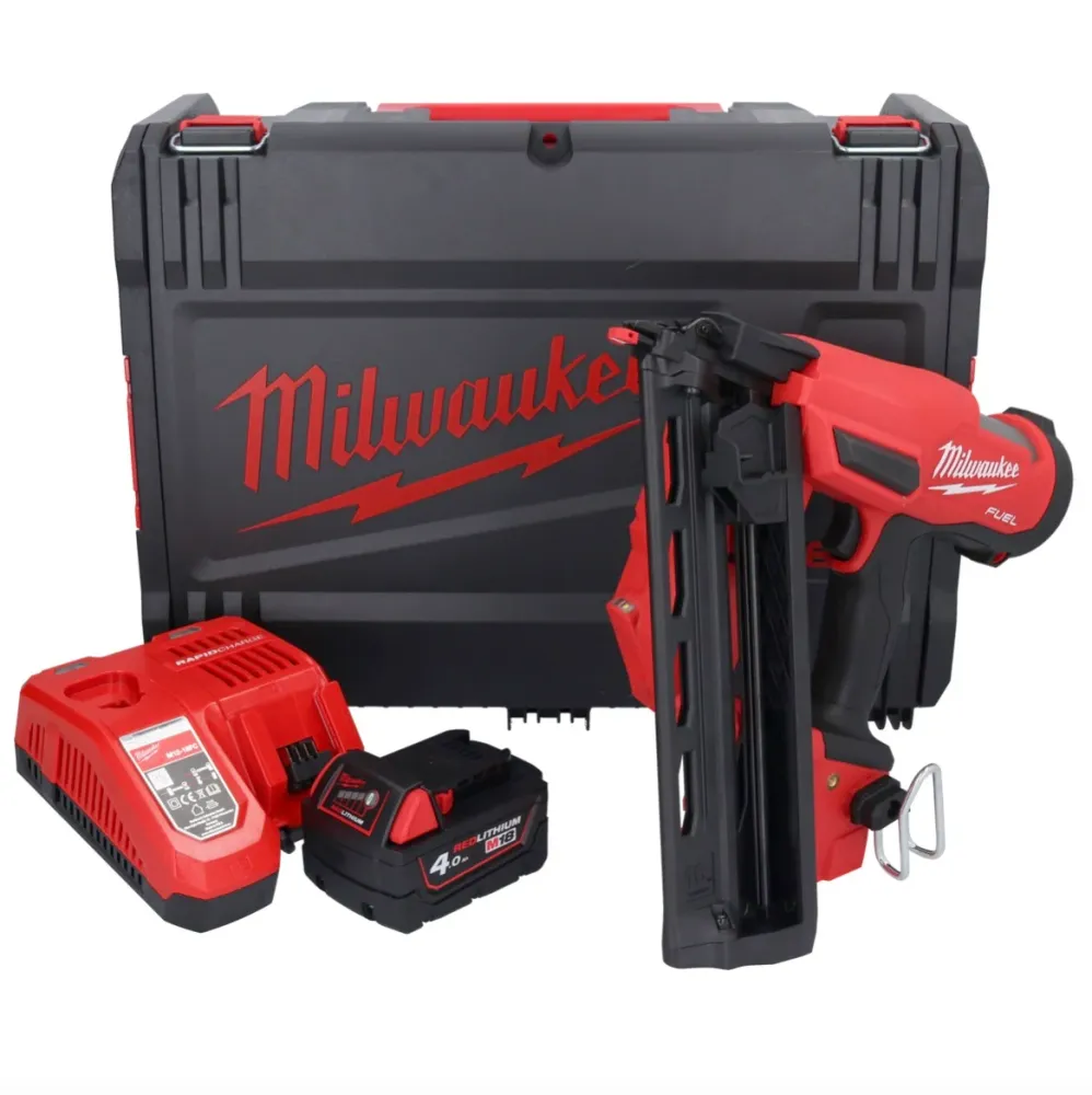 Milwaukee M18 FN16GA-401X Gwoździarka akumulatorowa 18 V 32 - 64 mm bezszczotkowa + 1x akumulator 4,0 Ah + ładowarka + pud...
