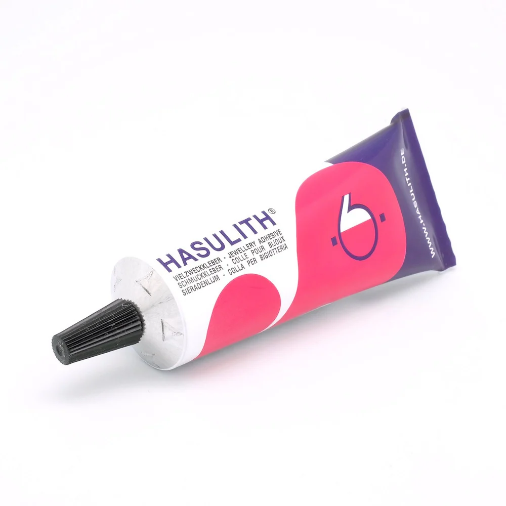 Rurka 30 ml przezroczystego kleju "Hasulith" do wyrobu biżuterii