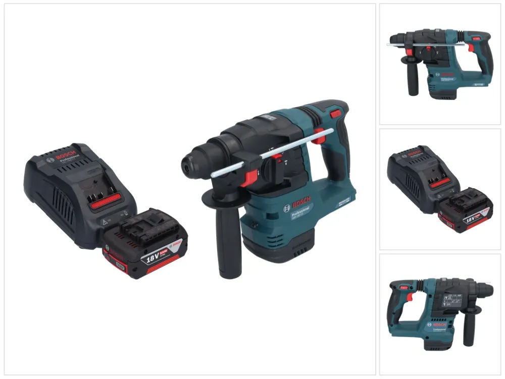 Akumulatorowa młotowiertarka Bosch GBH 18V-22 Professional 18 V 1,9 J SDS Plus Brushless + 1x akumulator 5,0 Ah + ładowarka