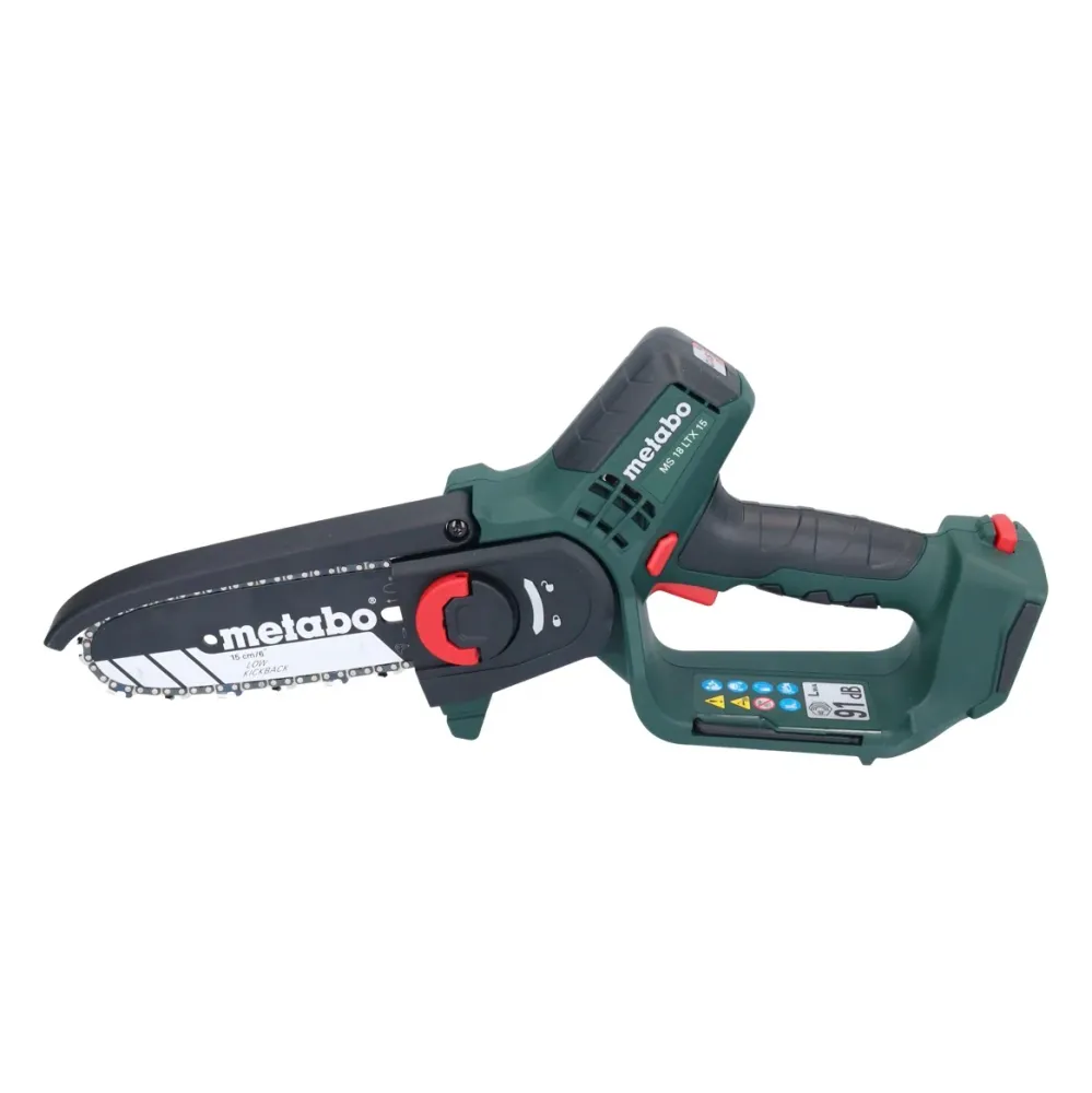 Akumulatorowa pilarka do gałęzi Metabo MS 18 LTX 15 18 V 15 cm 5 m/s + 1x akumulator 4,0 Ah + ładowarka
