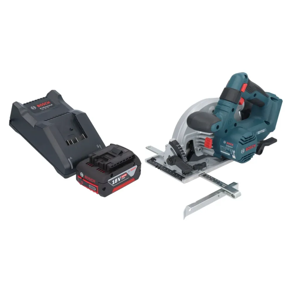Akumulatorowa pilarka tarczowa Bosch GKS 18V-57-2 Professional 18 V 165 mm bezszczotkowa + 1x akumulator 4,0 Ah + ładowarka