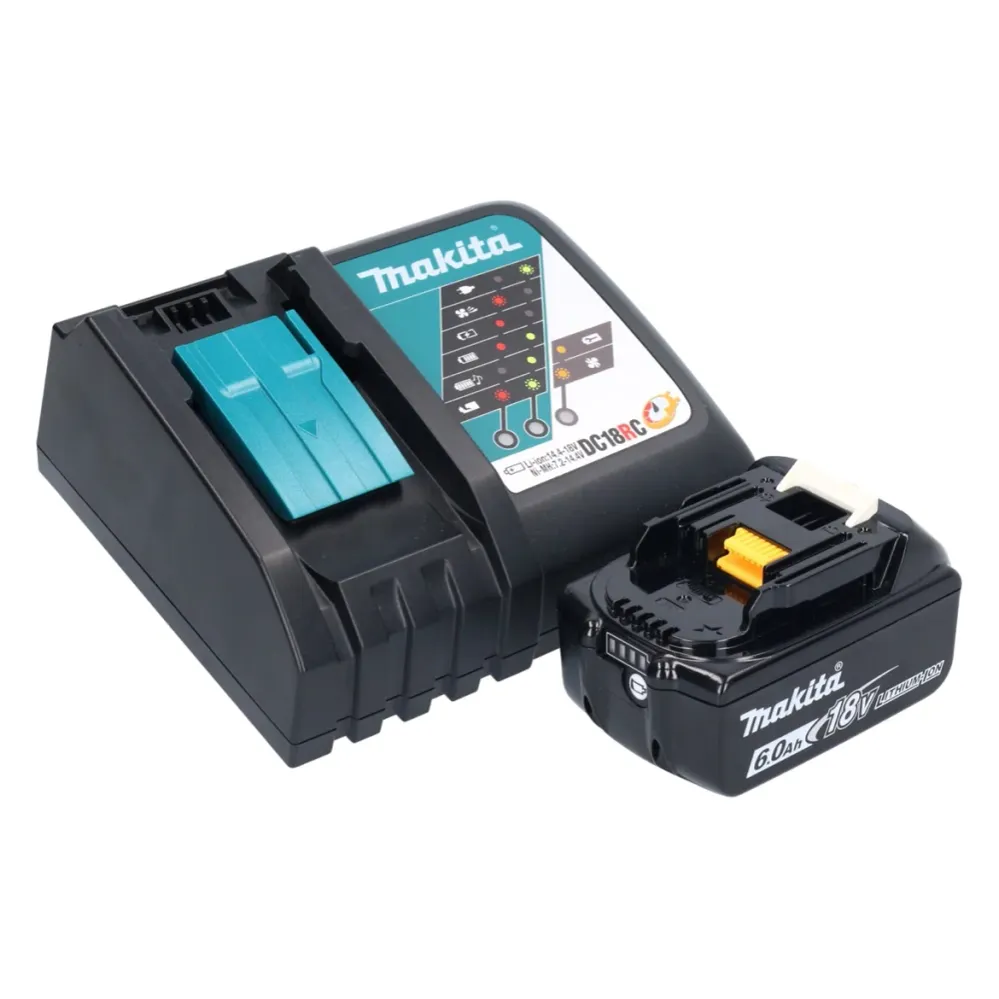 Akumulatorowa szlifierka kątowa Makita DGA 513 RG1 18 V 125 mm bezszczotkowa + 1x akumulator 6,0 Ah + ładowarka