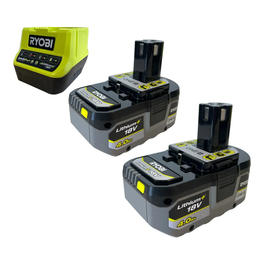 Akumulatorowa szlifierka kątowa Ryobi R18AG7-0 18 V 125 mm bezszczotkowa + 2x akumulator 4,0 Ah + ładowarka