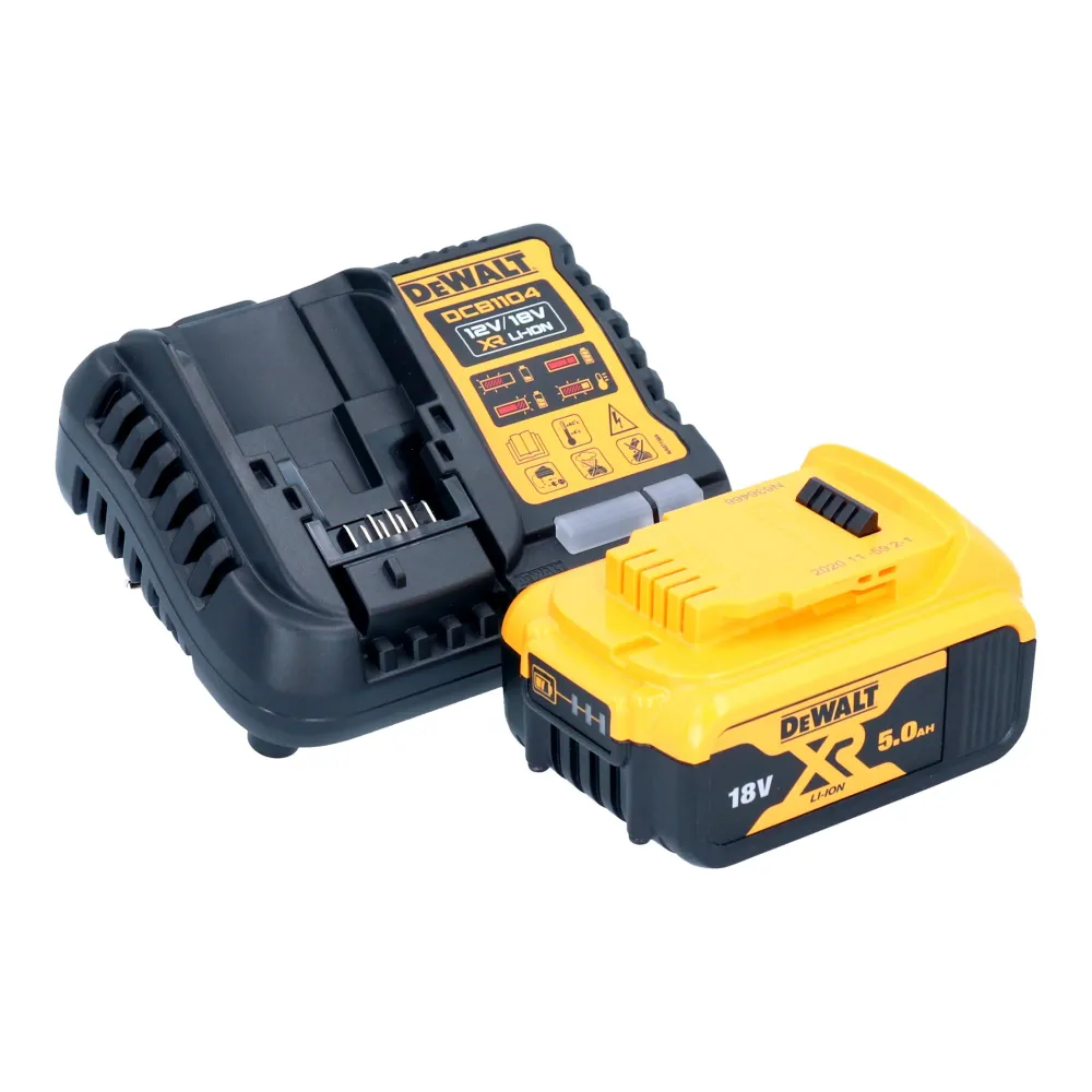 Akumulatorowa wiertarko-wkrętarka DeWalt DCD 800 P1T 18 V 90 Nm bezszczotkowa + 1x akumulator 5,0 Ah + ładowarka + TSTAK