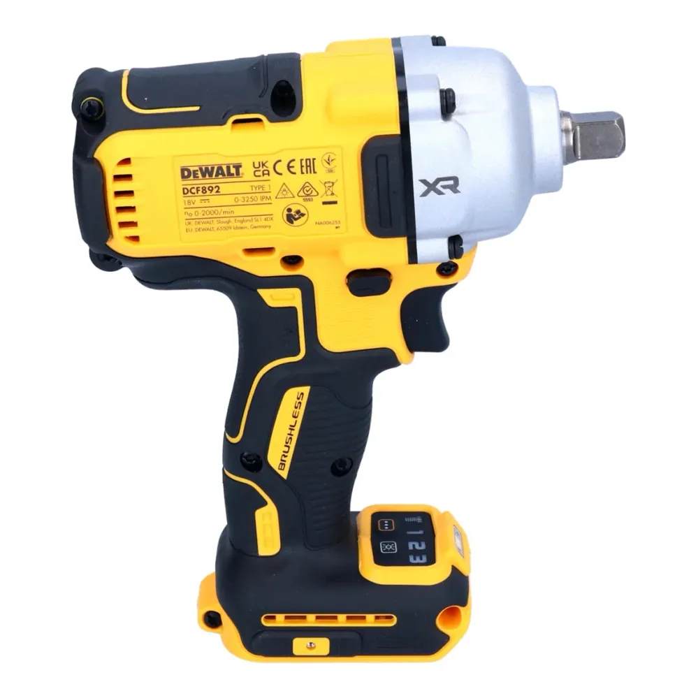 Akumulatorowy klucz udarowy DeWalt DCF 892 M2 18 V 812 Nm 1/2" bezszczotkowy + 2x akumulator 4,0 Ah + ładowarka