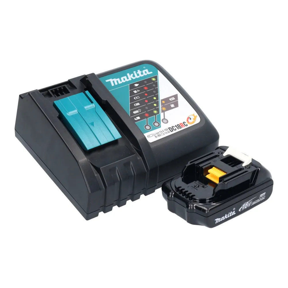 Akumulatorowy zestaw kombi Makita DLX 2278 RY1 + wiertarka udarowa DHP 484 54 Nm + wiertarka udarowa DHR 171 1,2 J + 1x ak...