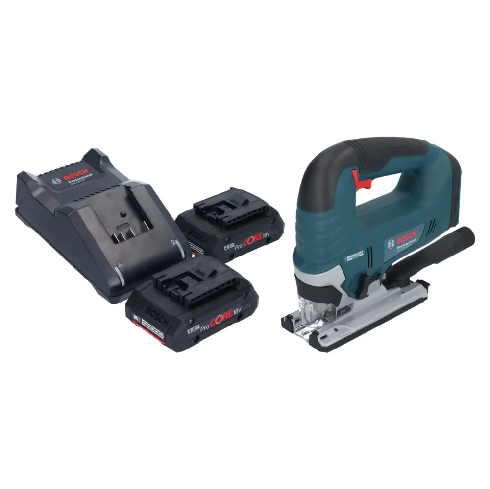Bosch GST 18V-125 B Profesjonalna wyrzynarka akumulatorowa 18 V 125 mm bezszczotkowa + 2x akumulator ProCORE 4,0 Ah + łado...