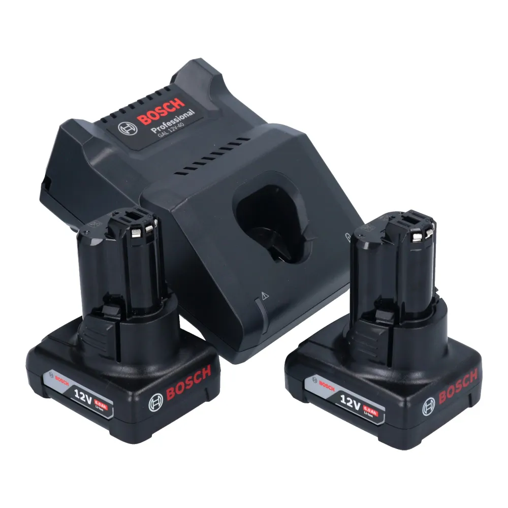 Bosch GWG 12V-50 S Profesjonalna akumulatorowa szlifierka prosta 12 V 6 mm bezszczotkowa + 2x akumulator 6,0 Ah + ładowarka