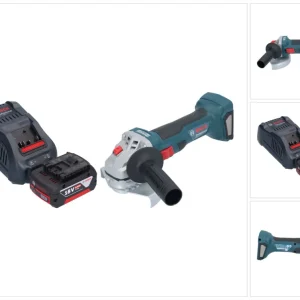 Bosch GWS 18V-7 Profesjonalna akumulatorowa szlifierka kątowa 18 V 125 mm bezszczotkowa + 1x akumulator 5,0 Ah + ładowarka