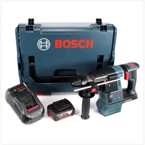 Akumulatorowa młotowiertarka Bosch GBH 18V-26 18V 2,6J bezszczotkowa SDS-Plus + 1x akumulator 5,0Ah + ładowarka + L-Boxx B...