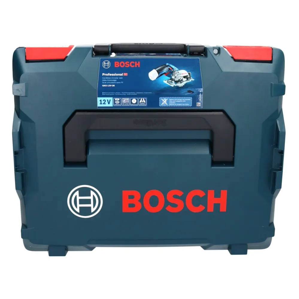 Akumulatorowa pilarka tarczowa Bosch GKS 12V-26 Professional 12 V 85 mm + 1x akumulator 2,0 Ah + ładowarka + L-Boxx Bosch...