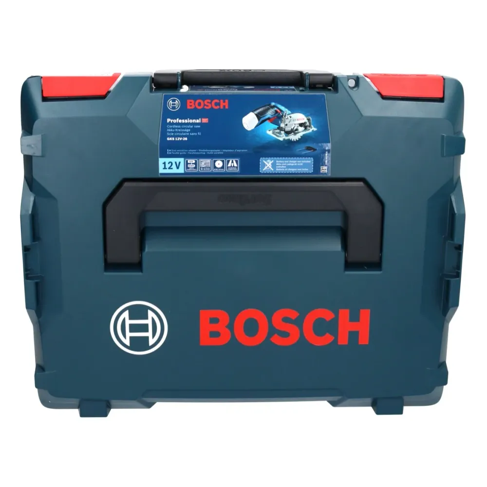 Akumulatorowa pilarka tarczowa Bosch GKS 12V-26 Professional 12 V 85 mm + 1x akumulator 2,0 Ah + L-Boxx - bez ładowarki Bo...
