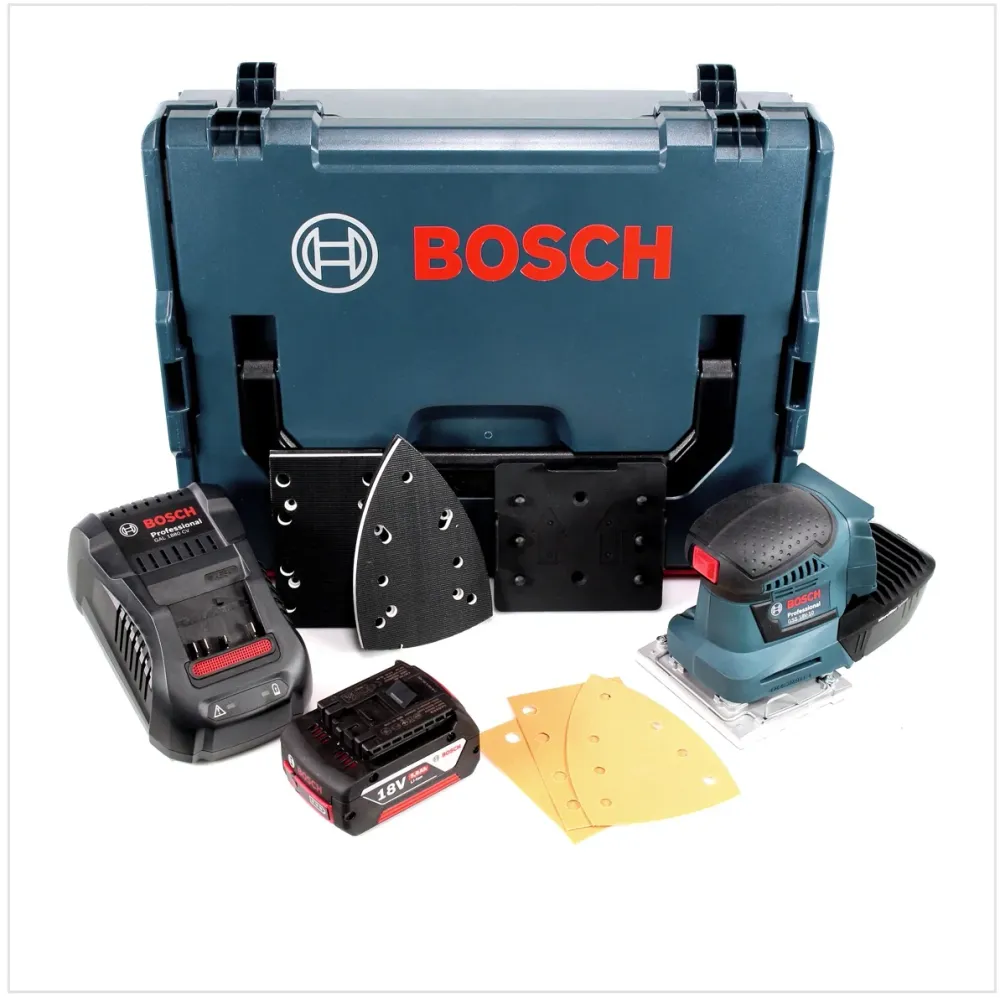 Akumulatorowa szlifierka oscylacyjna Bosch GSS 18V-10 18V + 1x akumulator 5,0Ah + ładowarka + L-Boxx Bosch Professional