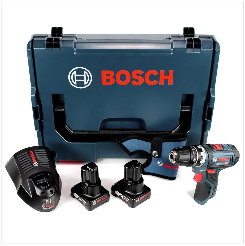 Akumulatorowa wiertarko-wkrętarka Bosch GSR 12V-15 FC Professional FlexiClick z akumulatorami 2 x 4 Ah + ładowarka w pudeł...