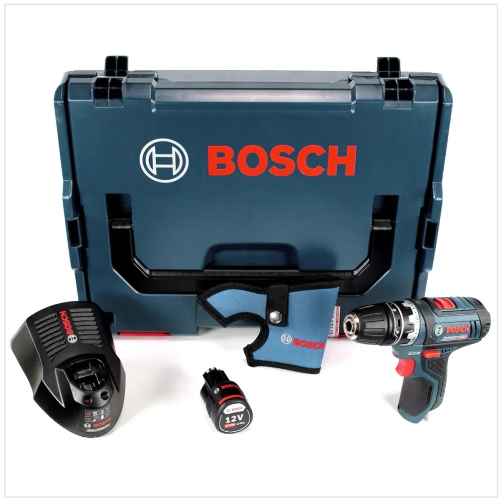 Akumulatorowa wiertarko-wkrętarka Bosch GSR 12V-15 FC Professional FlexiClick z akumulatorem 2 Ah + ładowarka w pudełku L-...