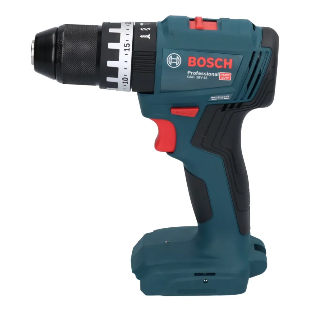 Akumulatorowa wiertarko-wkrętarka udarowa Bosch GSB 18V-45 18 V 45 Nm bezszczotkowa + 2x akumulator 5,0 Ah + ładowarka + L...