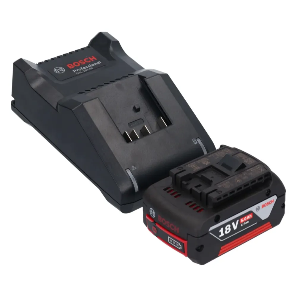 Akumulatorowa wiertarko-wkrętarka udarowa Bosch GSB 18V-45 18 V 45 Nm bezszczotkowa + 1x akumulator 5,0 Ah + ładowarka + L...