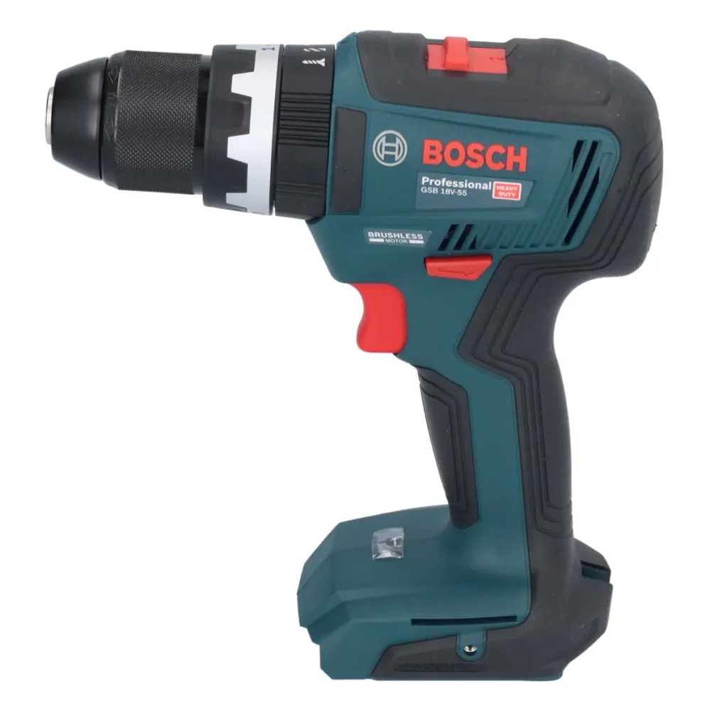 Akumulatorowa wiertarko-wkrętarka udarowa Bosch GSB 18V-55 Professional 18 V 55 Nm bezszczotkowa + 1x akumulator 4,0 Ah +...