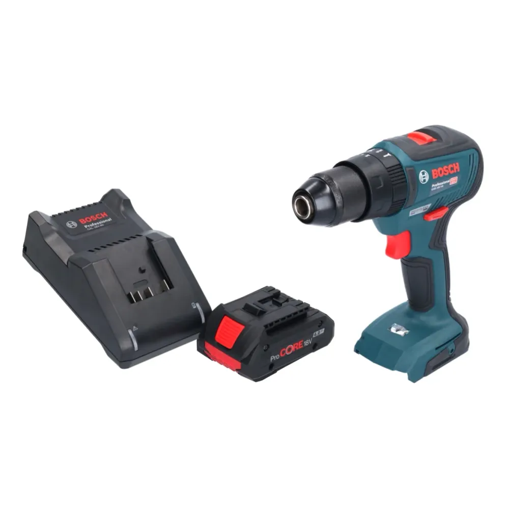 Akumulatorowa wiertarko-wkrętarka udarowa Bosch GSB 18V-55 Professional 18 V 55 Nm bezszczotkowa + 1x akumulator ProCORE 4...
