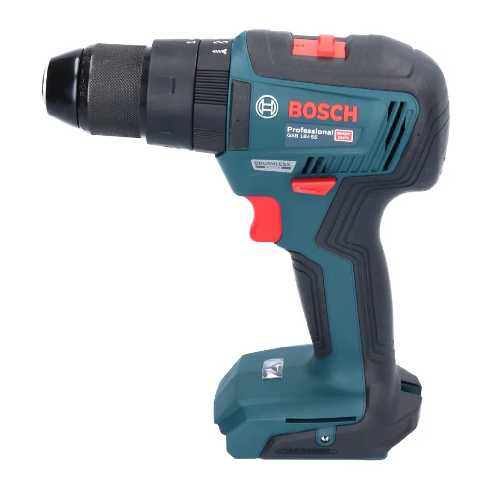 Akumulatorowa wiertarko-wkrętarka udarowa Bosch GSB 18V-55 Professional 18 V 55 Nm bezszczotkowa + 1x akumulator ProCORE 4...