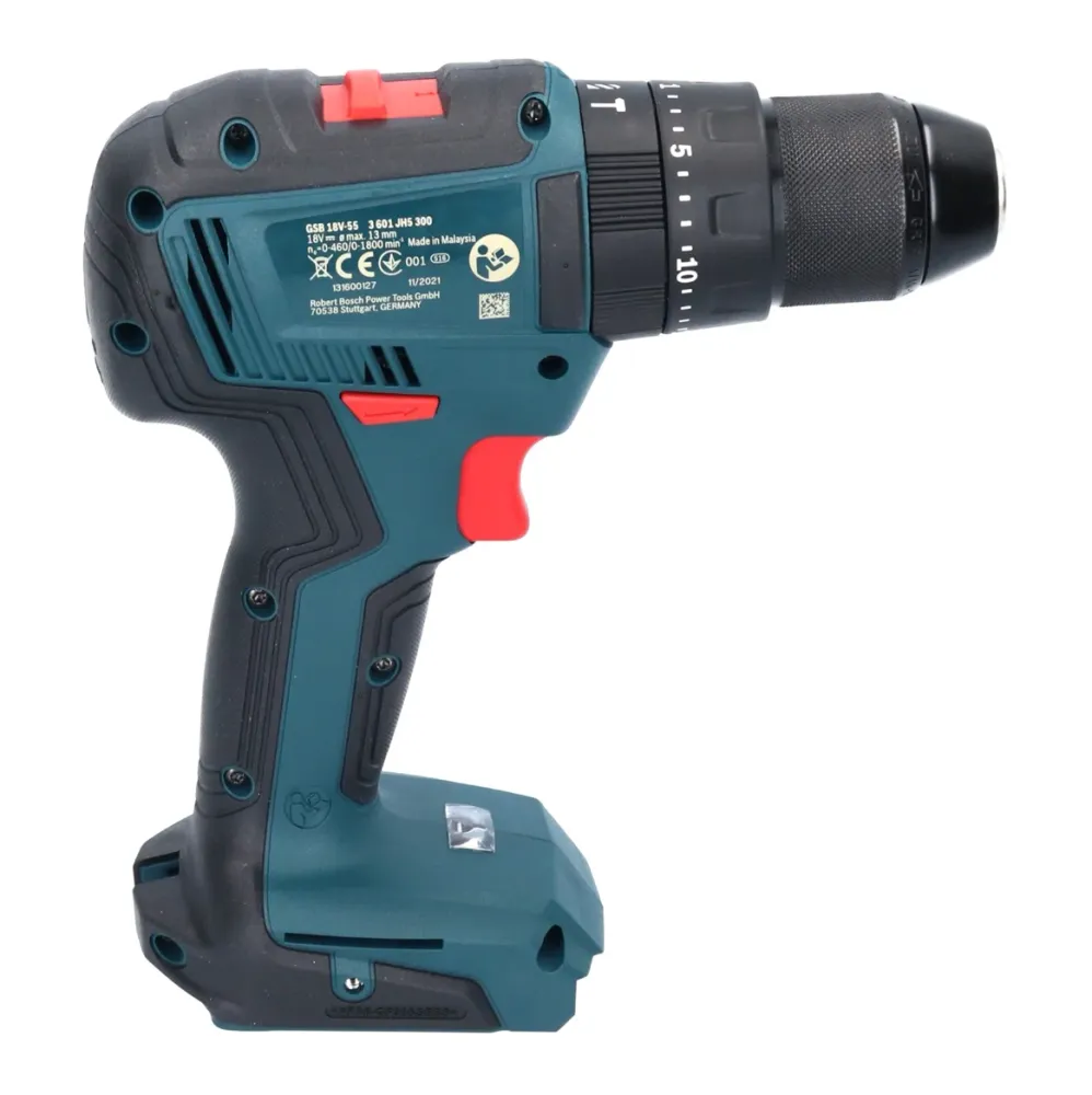 Akumulatorowa wiertarko-wkrętarka udarowa Bosch GSB 18V-55 Professional 18 V 55 Nm bezszczotkowa + 1x akumulator ProCORE 4...