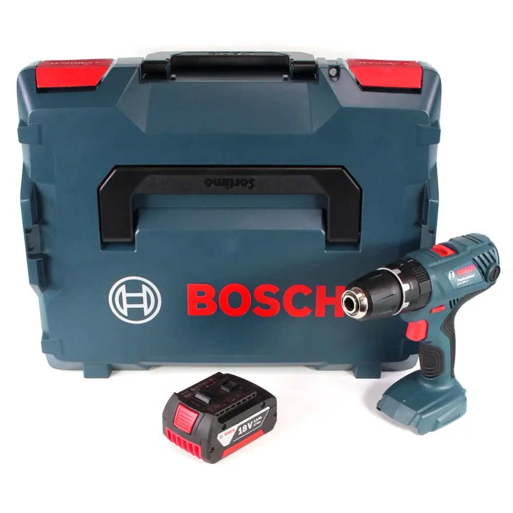 Akumulatorowa wiertarko-wkrętarka udarowa Bosch Professional GSB 18V-21 18V 55Nm + 1x akumulator 3.0Ah + L-Boxx - bez łado...