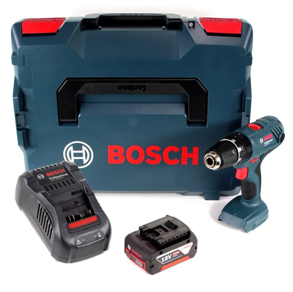 Akumulatorowa wiertarko-wkrętarka udarowa Bosch Professional GSB 18V-21 18V 55Nm + 1x akumulator 5.0Ah + ładowarka + L-Boxx