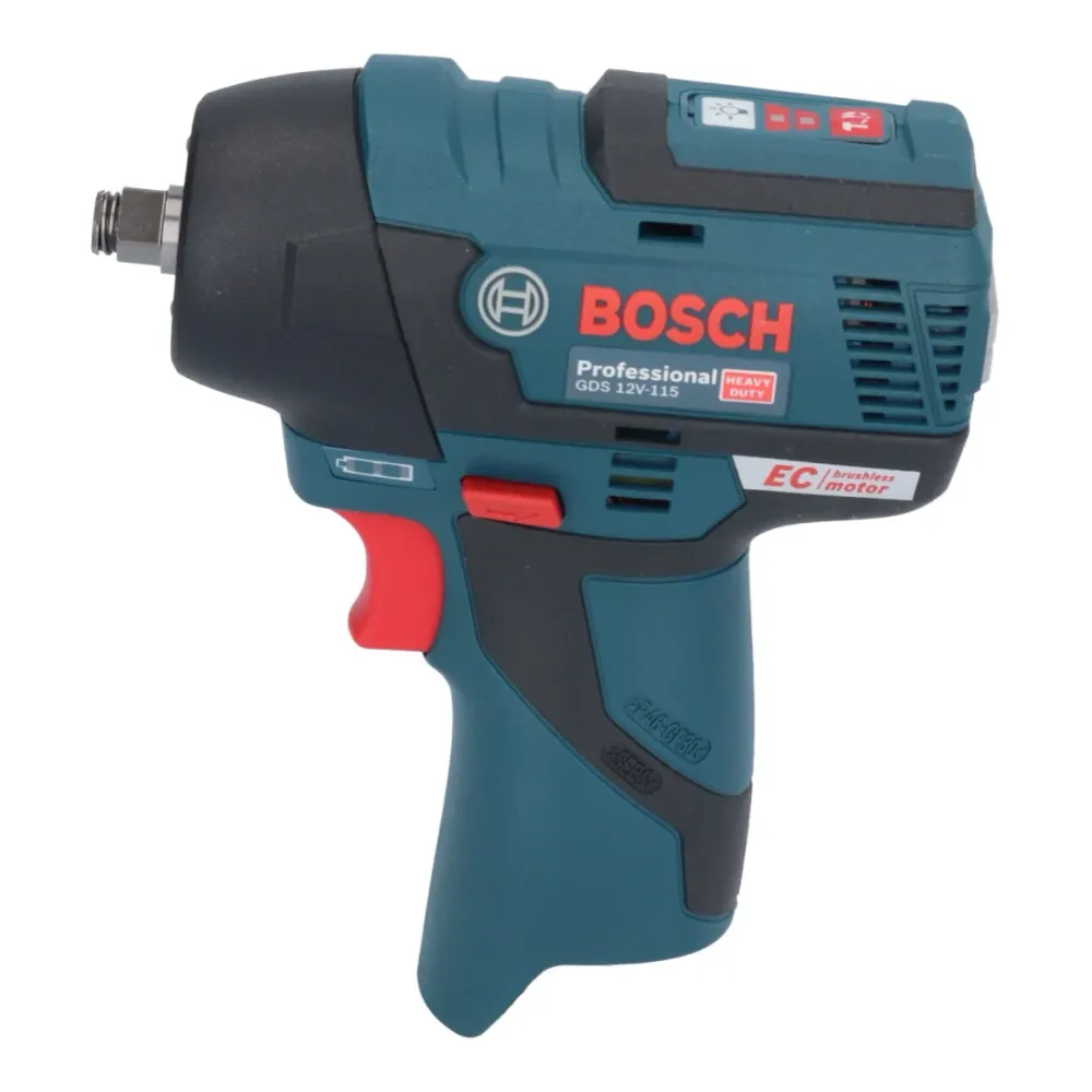 Bosch GDS 12V-115 Profesjonalny akumulatorowy klucz udarowy 12 V 115 Nm 3/8" bezszczotkowy + 1x akumulator 2,0 Ah + ładowa...