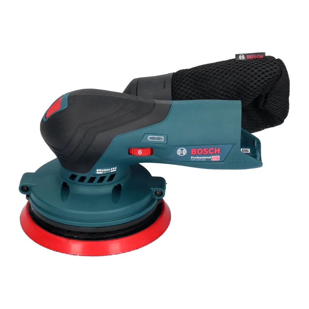 Bosch GEX 12V-125 Profesjonalna akumulatorowa szlifierka oscylacyjna bezszczotkowa 12 V 125 mm + 1x akumulator 3,0 Ah + ła...