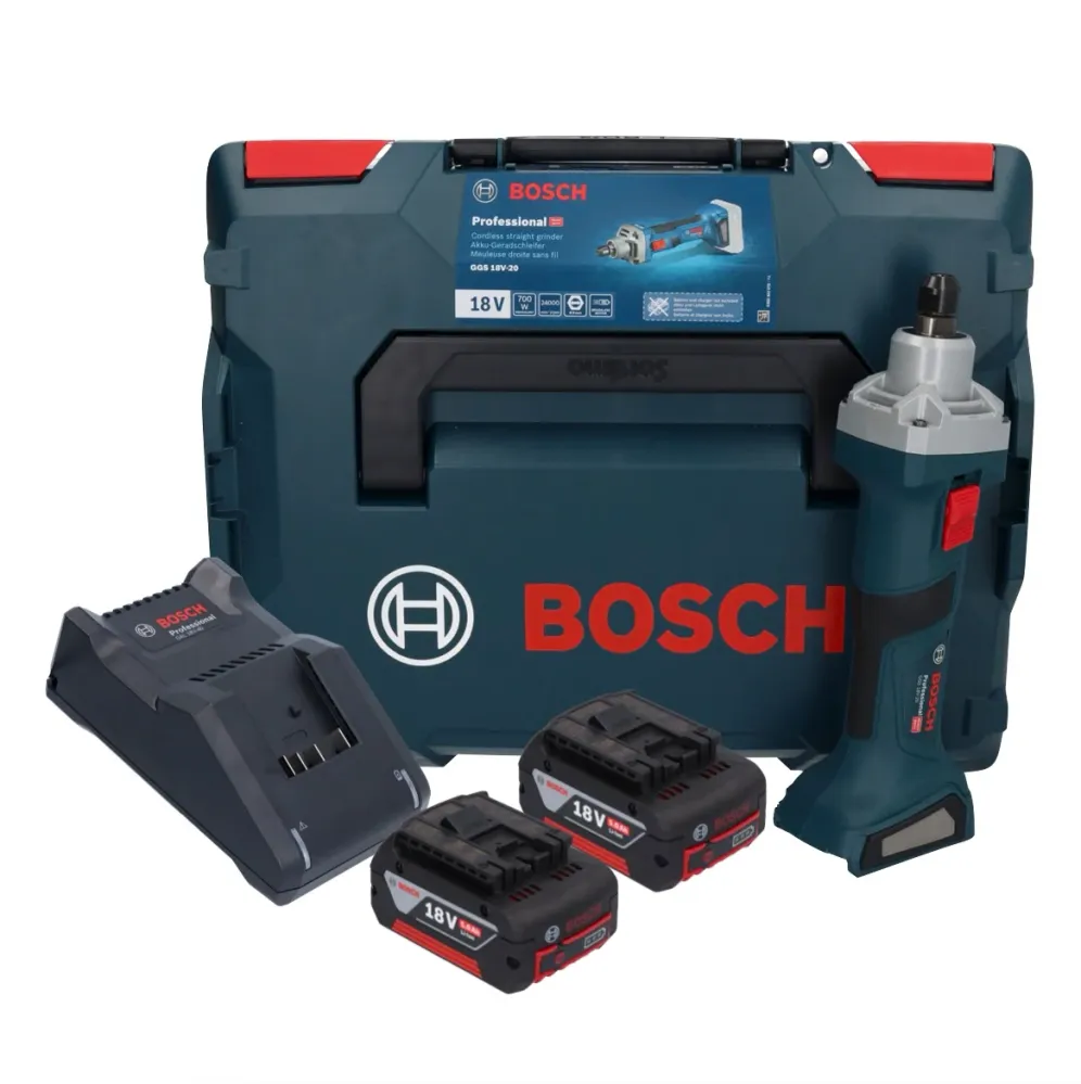 Bosch GGS 18V-20 akumulatorowa szlifierka prosta 18 V bezszczotkowa + 2x akumulator 5,0 Ah + ładowarka + L-BOXX Bosch Prof...