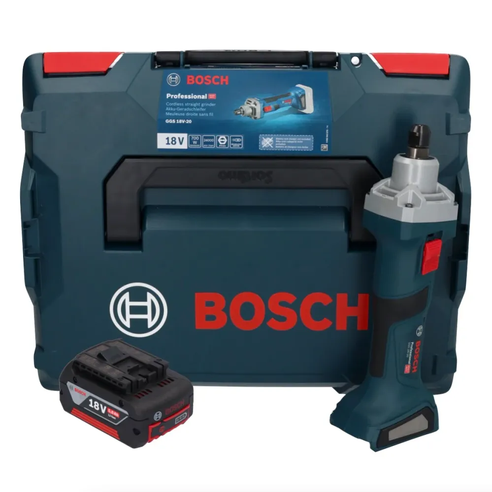 Bosch GGS 18V-20 akumulatorowa szlifierka prosta 18 V bezszczotkowa + 1x akumulator 5,0 Ah + L-BOXX - bez ładowarki Bosch...