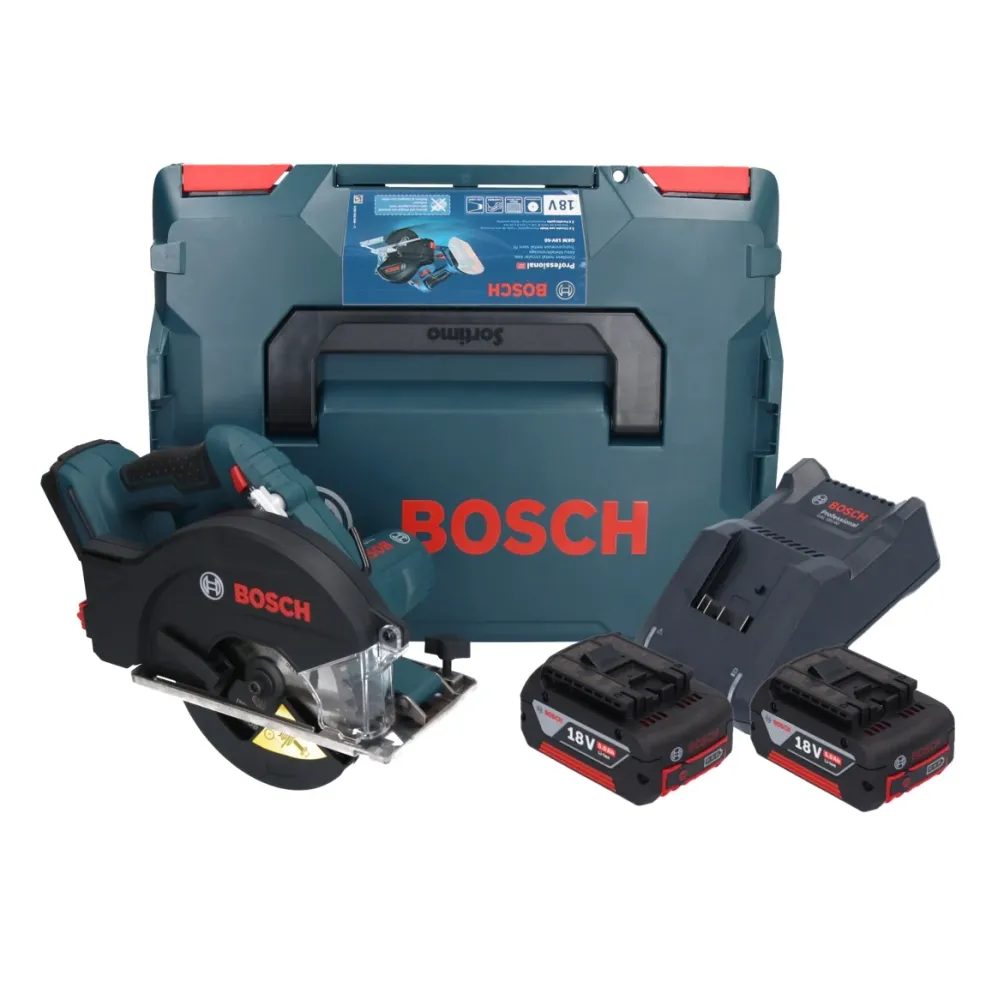 Bosch GKM 18V-50 Professional akumulatorowa pilarka tarczowa do metalu 18 V 136 mm ( 06016B8002 ) bezszczotkowa + 2x akumu...