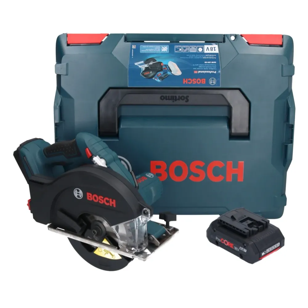 Bosch GKM 18V-50 Professional akumulatorowa pilarka tarczowa do metalu 18 V 136 mm bezszczotkowa + 1x akumulator ProCORE 4...