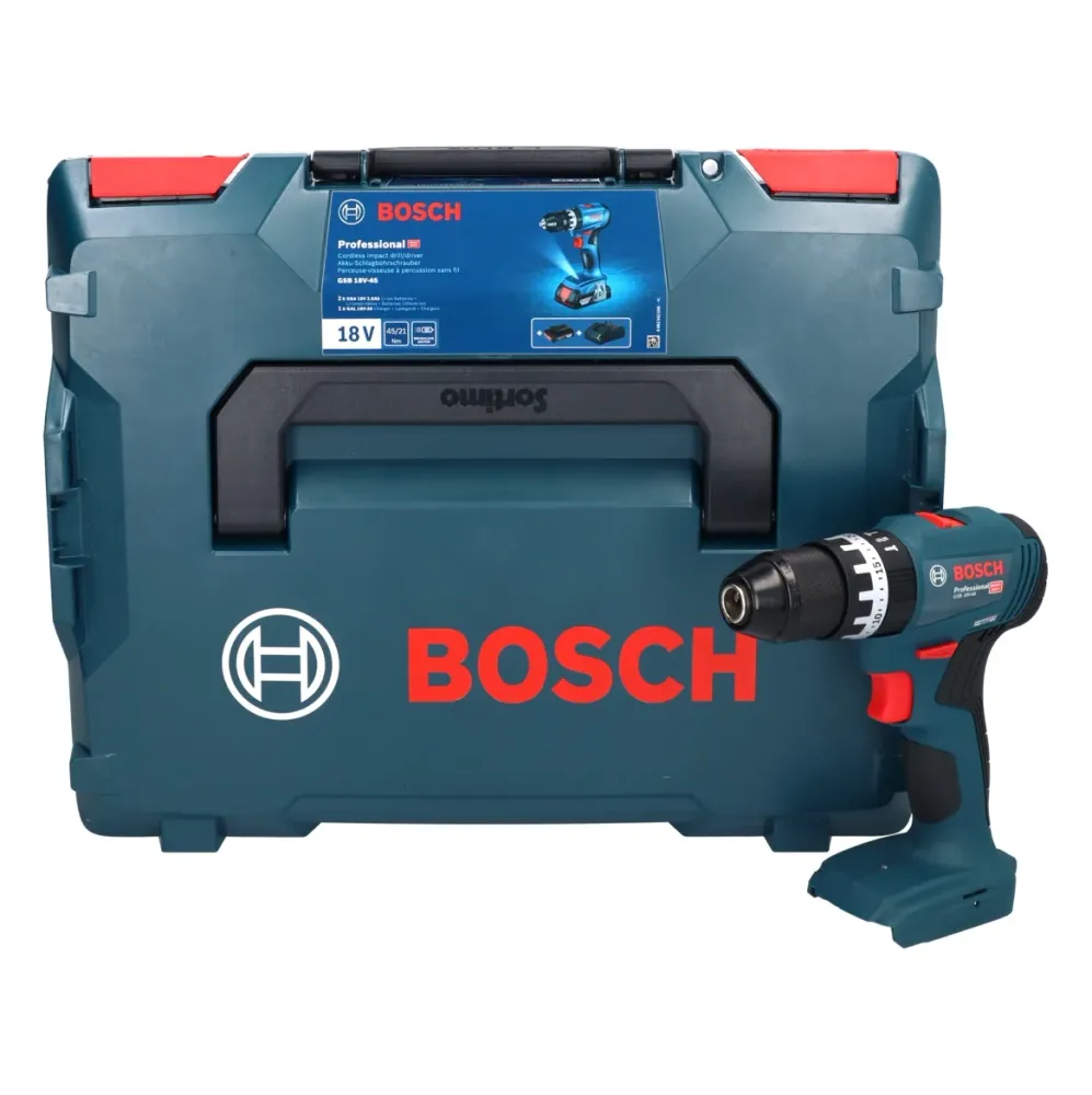 Bosch GSB 18V-45 akumulatorowa wiertarko-wkrętarka udarowa 18 V 45 Nm ( 06019K3301 ) bezszczotkowa + L-Boxx - bez akumulat...