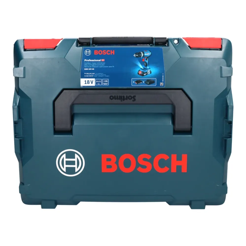 Bosch GSB 18V-45 akumulatorowa wiertarko-wkrętarka udarowa 18 V 45 Nm ( 06019K3303 ) bezszczotkowa + 2x akumulator 2,0 Ah...