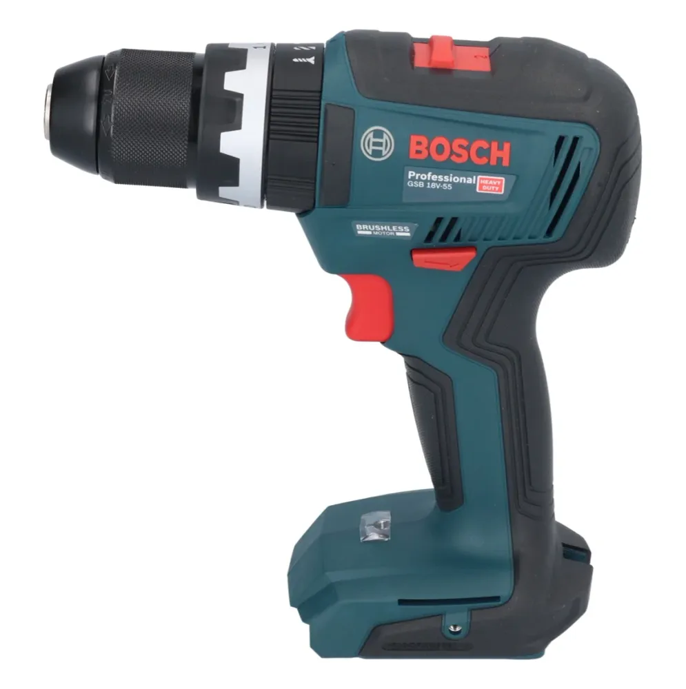 Bosch GSB 18V-55 Profesjonalna akumulatorowa wiertarko-wkrętarka udarowa 18 V 55 Nm bezszczotkowa + 1x akumulator 2,0 Ah +...