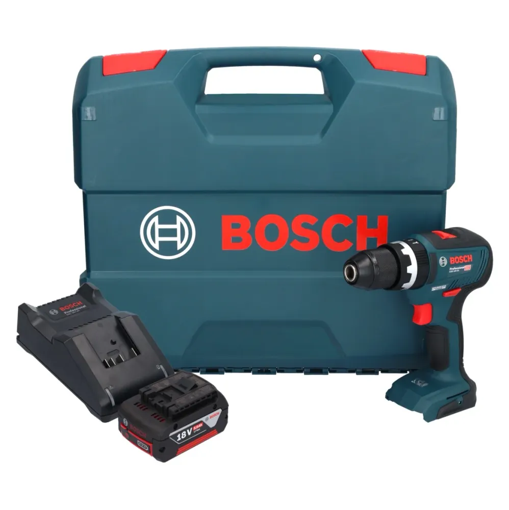 Bosch GSB 18V-55 Profesjonalna akumulatorowa wiertarko-wkrętarka udarowa 18 V 55 Nm bezszczotkowa + 1x akumulator 5,0 Ah +...