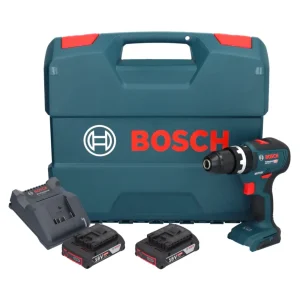 Bosch GSB 18V-55 Profesjonalna akumulatorowa wiertarko-wkrętarka udarowa 18 V 55 Nm bezszczotkowa + 2x akumulator 2,0 Ah +...