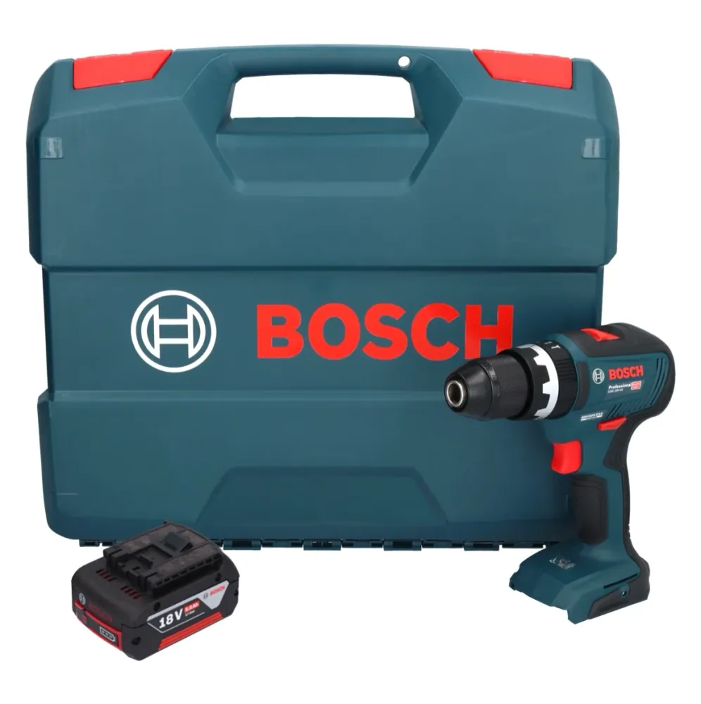 Bosch GSB 18V-55 Profesjonalna akumulatorowa wiertarko-wkrętarka udarowa 18 V 55 Nm bezszczotkowa + 1x akumulator 5,0 Ah +...