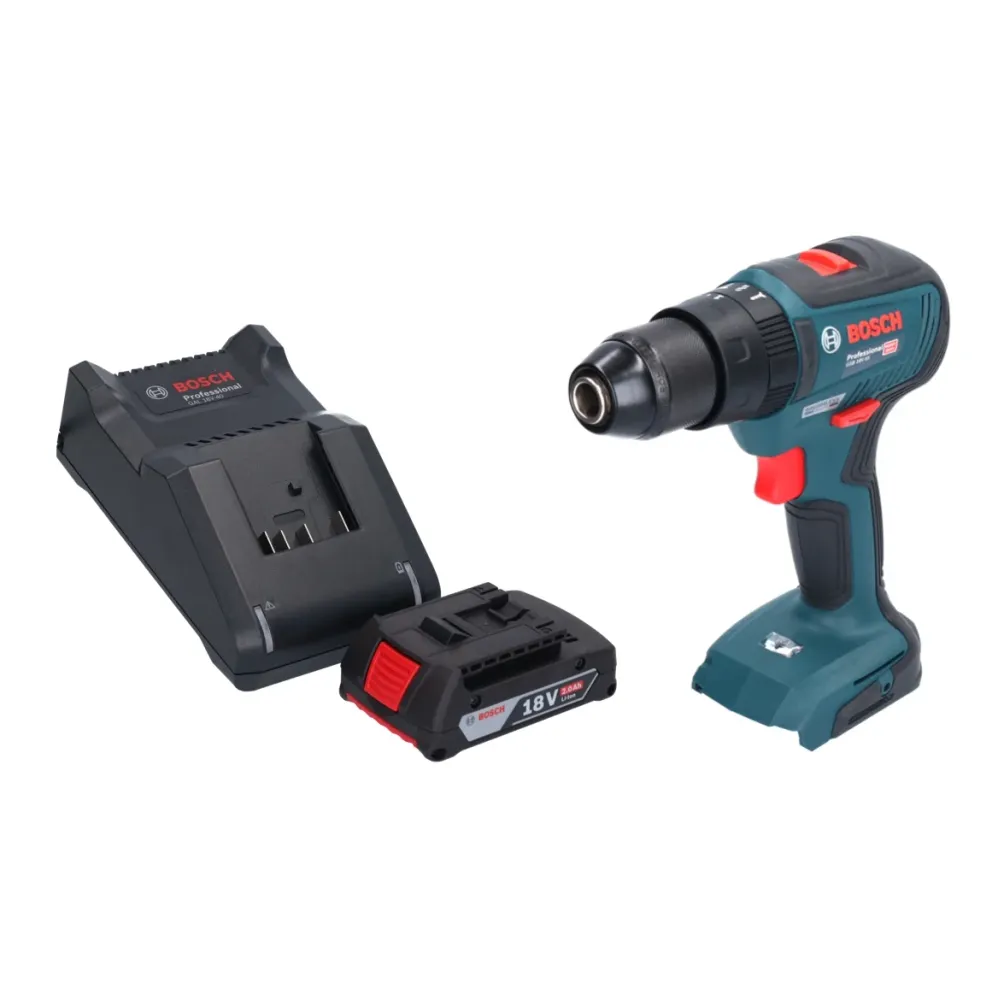 Bosch GSB 18V-55 Profesjonalna akumulatorowa wiertarko-wkrętarka udarowa 18 V 55 Nm bezszczotkowa + 1x akumulator 2,0 Ah +...